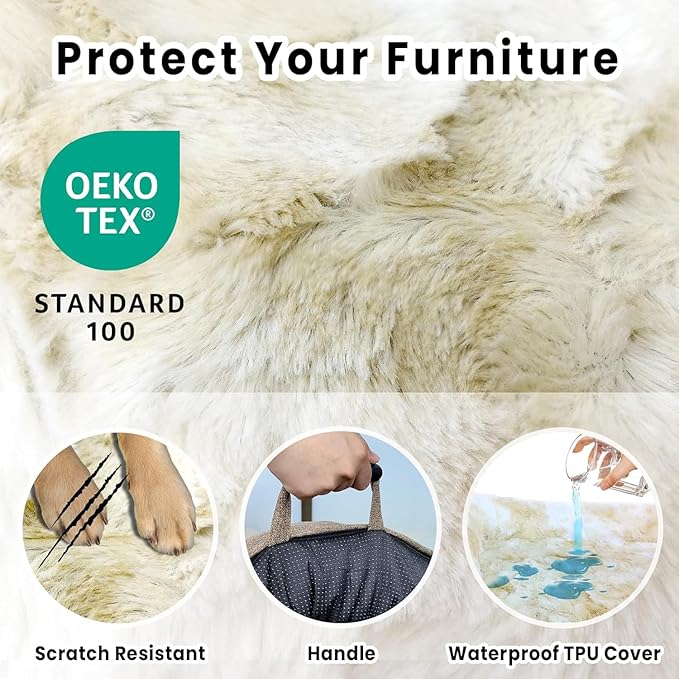 Calming Dog Couch Bed for Large Dogs, 41 x 37 inch Waterproof Removable Dogs - Image 3