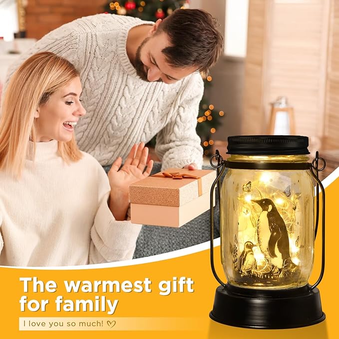 Penguin Gifts for Women/Men Penguin Solar Lanterns Mom Birthday Animal Lovers - Image 4