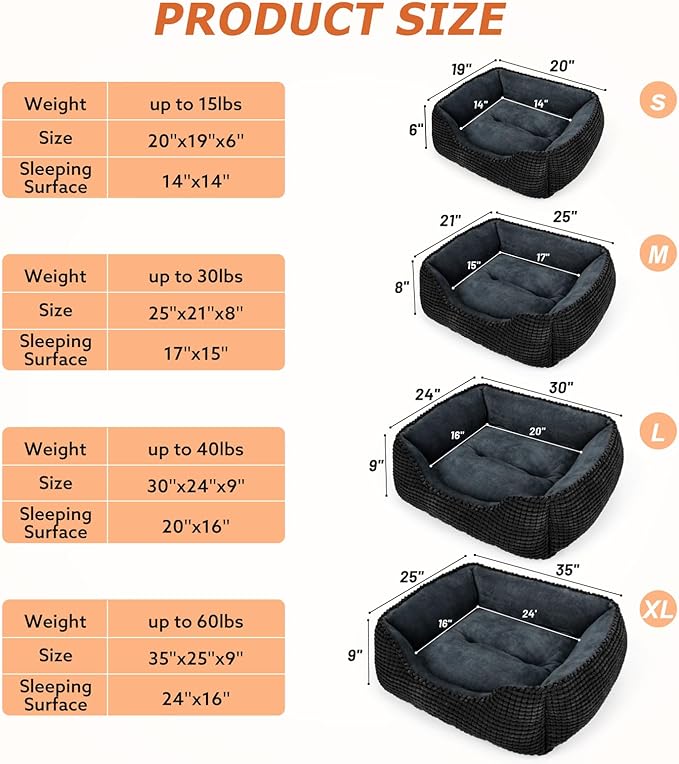 MIXJOY Rectangle Washable Orthopedic Dog Bed - Image 5