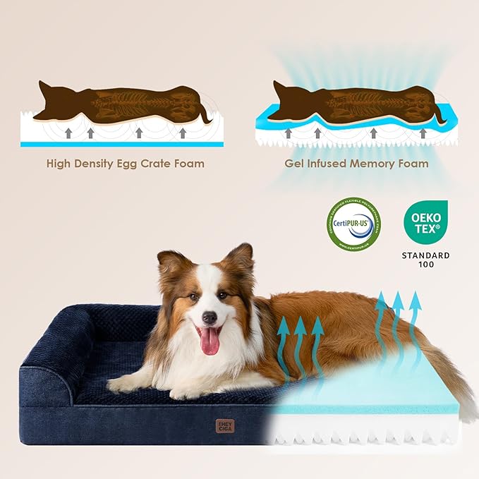 EHEYCIGA Large Dog Bed Memory Foam - Image 4