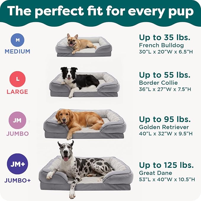 Furhaven Orthopedic Dog Bed for Large/Medium Dogs w/ Removable Bolsters & - Image 6