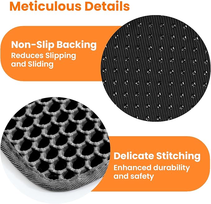 Jumbo Cat Litter Mat, 46x26 Inches Double Layer Honeycomb Litter Trapping Mat - Image 8