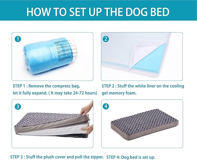 Jumbo Human Dog Bed, Orthopedic Memory Foam Pet Mat, Washable Dog Crate Bed - Image 7