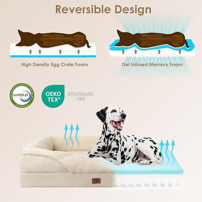 EHEYCIGA Orthopedic XL Dog Bed for Large Sized Dog, Waterproof Liner & Washable - Image 2