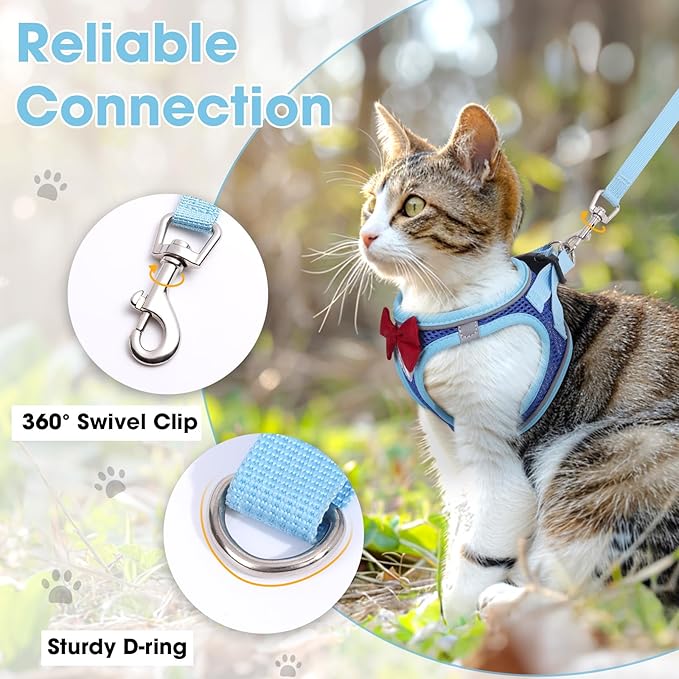 Cat Vest Harness and Leash Set for Walking, Escape Proof, Adjustable Kitten - Image 3