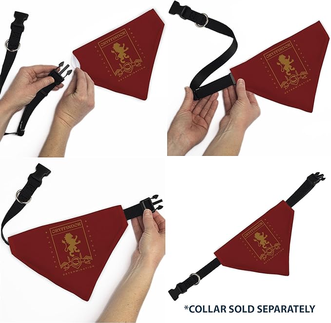 Harry Potter Pet Bandana Harry Potter Gryffindor Traits Banner and Icons Reds - Image 6