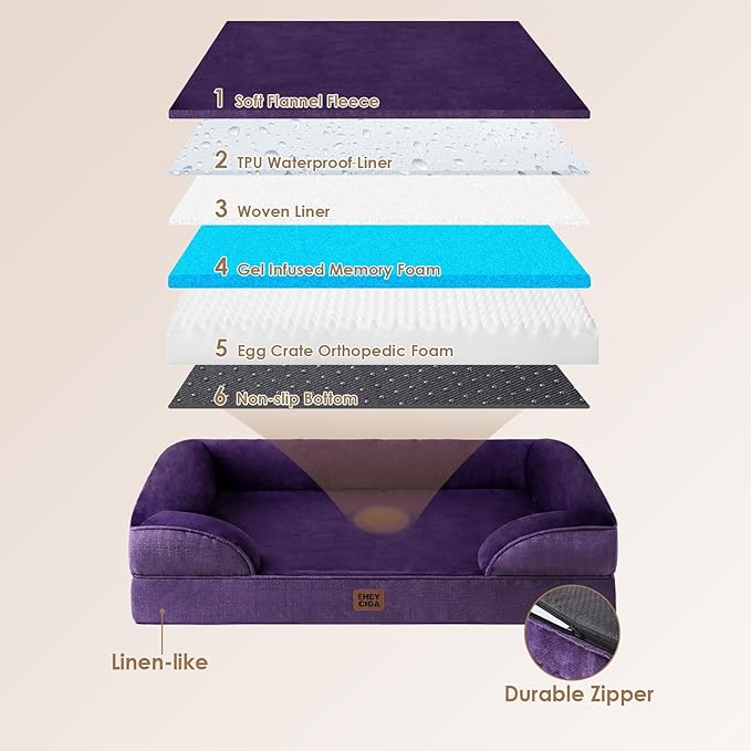 EHEYCIGA Orthopedic Dog Bed for Small Dogs, Waterproof Memory Foam Small Dog - Image 5