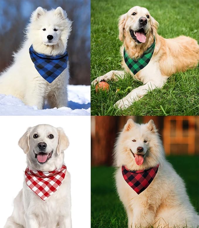 Christmas Plaid Dog Bandana - Image 6