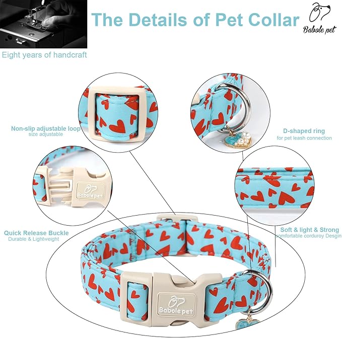 Valentines Dog Collar for Medium Dogs - Image 4
