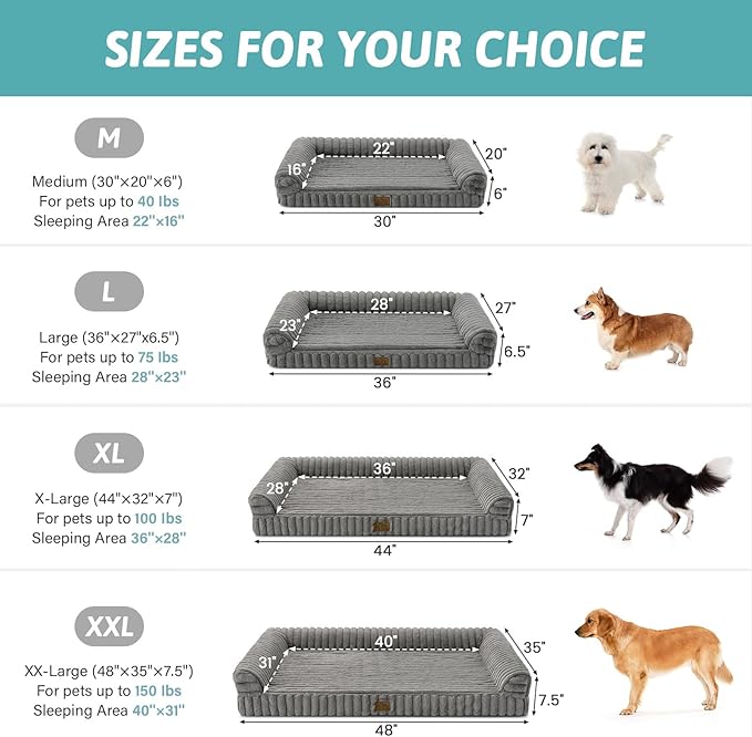 Cute Dog Bed for Medium Dogs, Faux Rabbit Fur Orthopedic Foam Dog Bed - Image 2