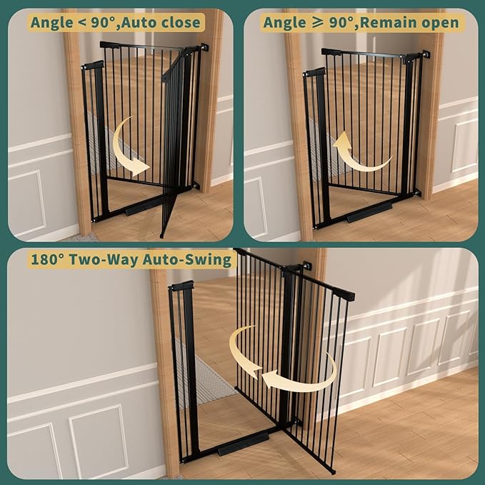 40.55" Tall, 45.86-53.74 Inch Wide, 1.37" Ultra Narrow Spacing Dog Pet Baby - Image 9