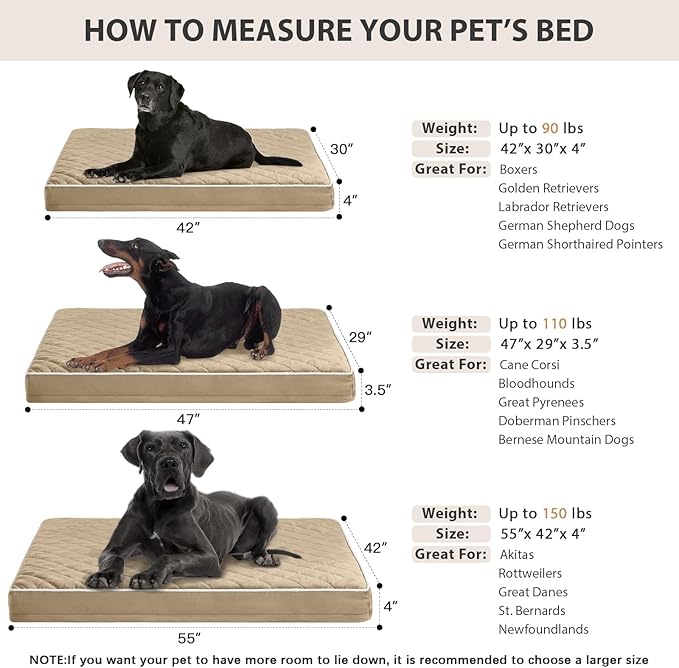 WNPETHOME Orthopedic XL Dog Beds Large Sized Dog, Waterproof Extra Large Dogs - Image 5