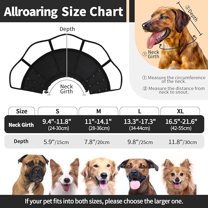Allroaring Dog Cone Collar, Soft Dog Cones - Image 2