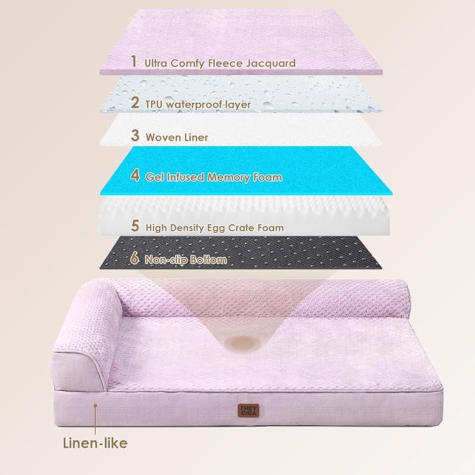 EHEYCIGA Large Dog Bed Memory Foam - Image 5
