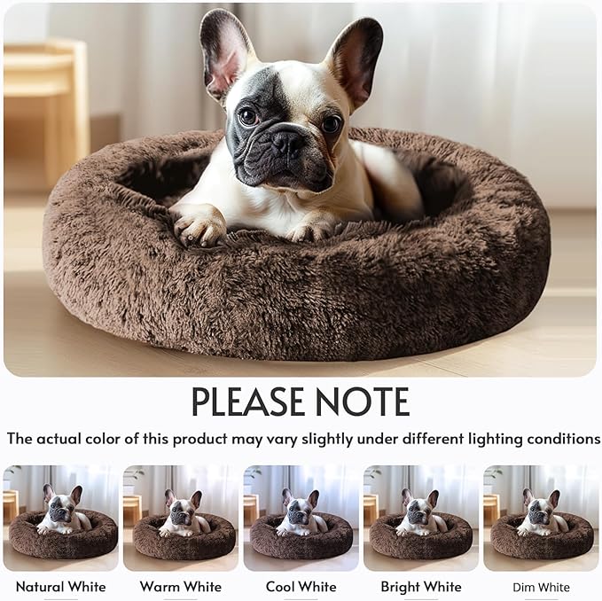 JOLLYVOGUE Calming Dog Bed Large Size Dog, Anti-Anxiety Donut Large Pet Bed - Image 7