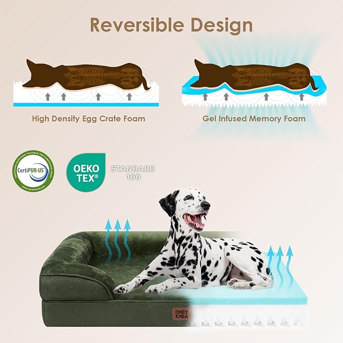 EHEYCIGA Orthopedic Dog Beds for Large Dogs, Waterproof Memory Foam Large Dog - Image 3