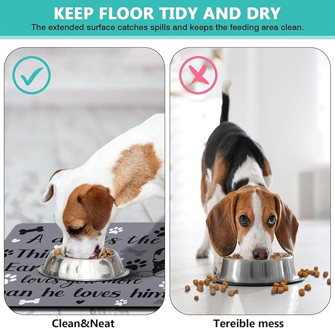 Pet Feeding Mat for Floors Waterproof Dog Mat for Food and Water Absorbent - Image 5