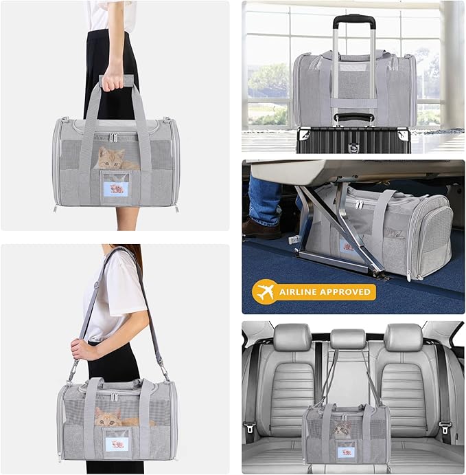 Cat Carrier Pet Dog Carrier Airline Approved - Image 6
