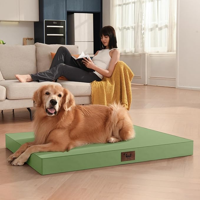 Outdoor Large Washable Dog Bed, Orthopedic Egg Crate Foam Dog Crate Mat - Image 5