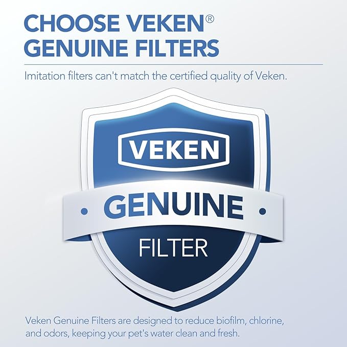 Veken Cat Water Fountain Filters, 8 Pack Replacement Filters & 8 Pack - Image 2