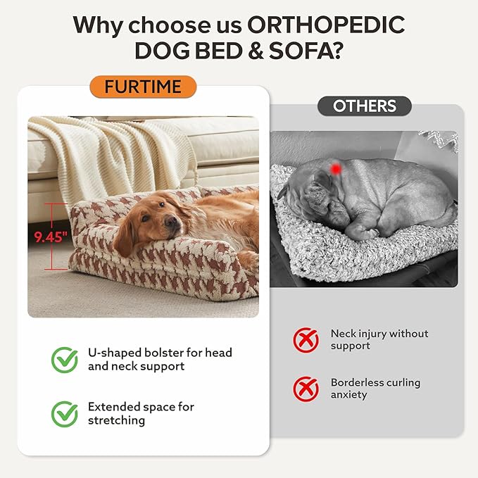 FURTIME Orthopedic Dog Bed Medium Size Dog, Medium Washable Memory Foam Pet - Image 3