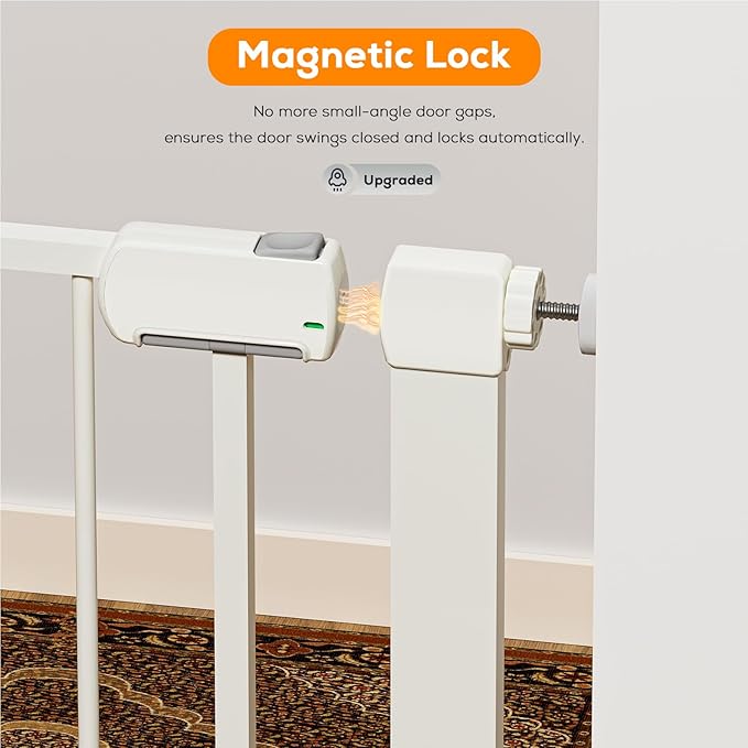 29.5-54.2" Magnetic Baby Gate for Stairs, Baby Safety Essentials, Auto Close - Image 2