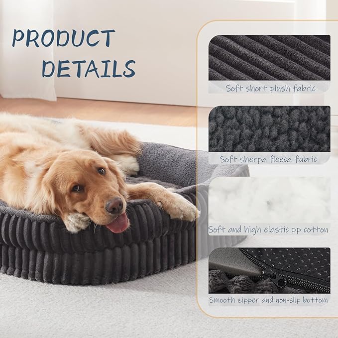 Orthopedic Dog Bed for Extra Large Dogs Breeds, High Density Egg Crate Foam Dog - Image 3