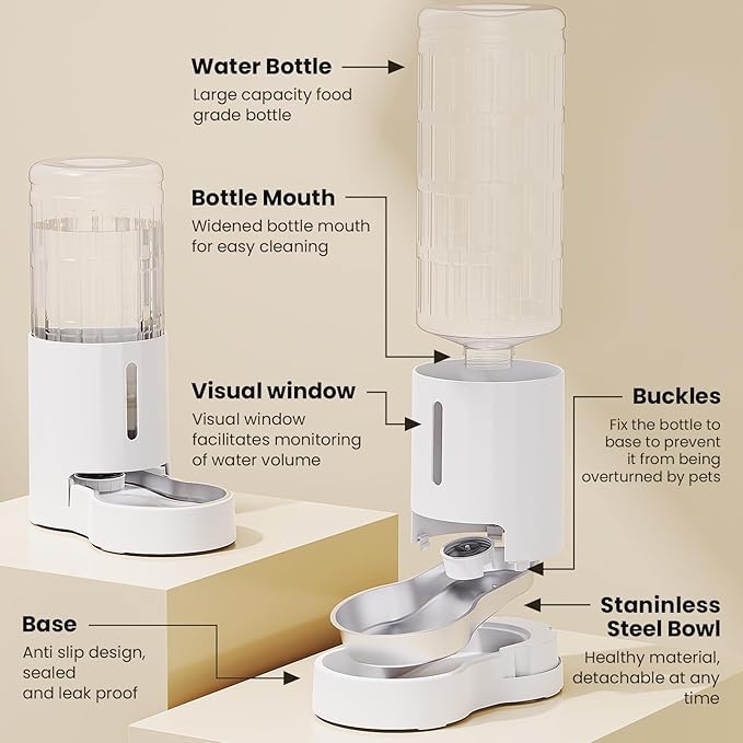 CZPET 2.5 Gallon Dog Water Bowl Dispenser, Automatic Dog and Cat Water Dispenser - Image 6