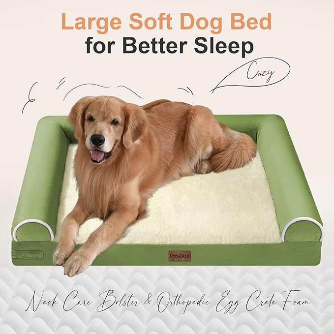 Large Dog Bed Orthopedic Washable: Beds Bolster XL Bed Medium Large Dogs Egg - Image 2