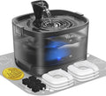 Veken Cat Water Fountain with Detachable Tank & Secure Clips, 6 Filters & by Veken