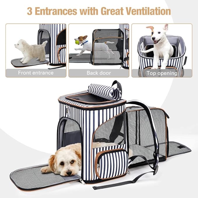 Lekereise Pet Carrier Backpack Expandable Cat Backpack - Image 3