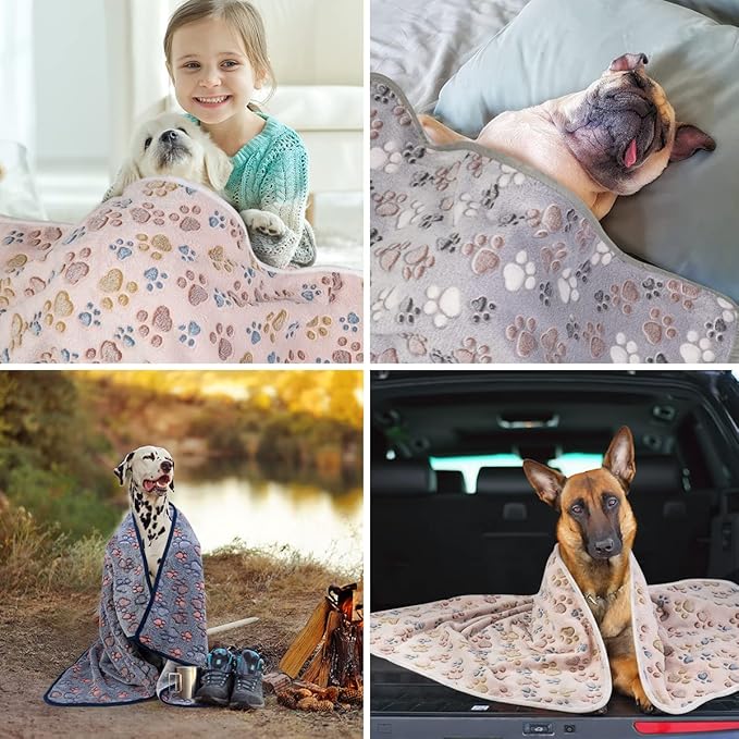 Dono 1 Pack 3 Dog Blankets, Soft Fluffy Fleece Pet Blanket Warm Sleep Mat Paw - Image 7