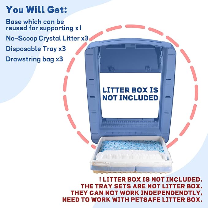 Crystal Cat Litter and Disposable Litter Trays 3 Sets Compatible - Image 6