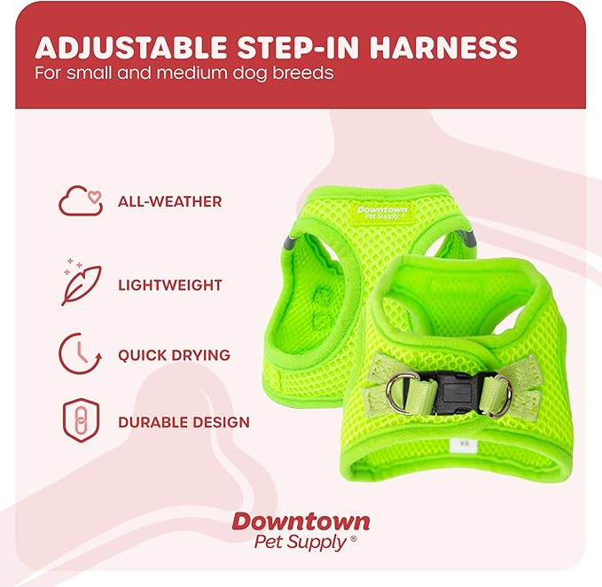 Downtown Pet Supply Step in Dog Harness No Pull, Atomic Yellow - Image 3