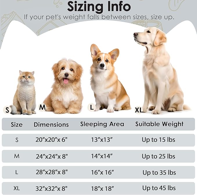 Dogs Bed for Small Dogs, Anti-Anxiety Washable Round Bed - Image 2