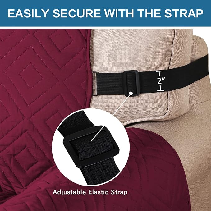 H.VERSAILTEX Reversible Loveseat Cover Furniture Protector Anti-Slip Water - Image 4