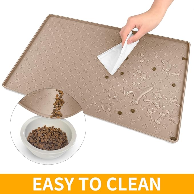 Ptlom Dog Food Mat Waterproof Pet Bowl Mats - Image 7