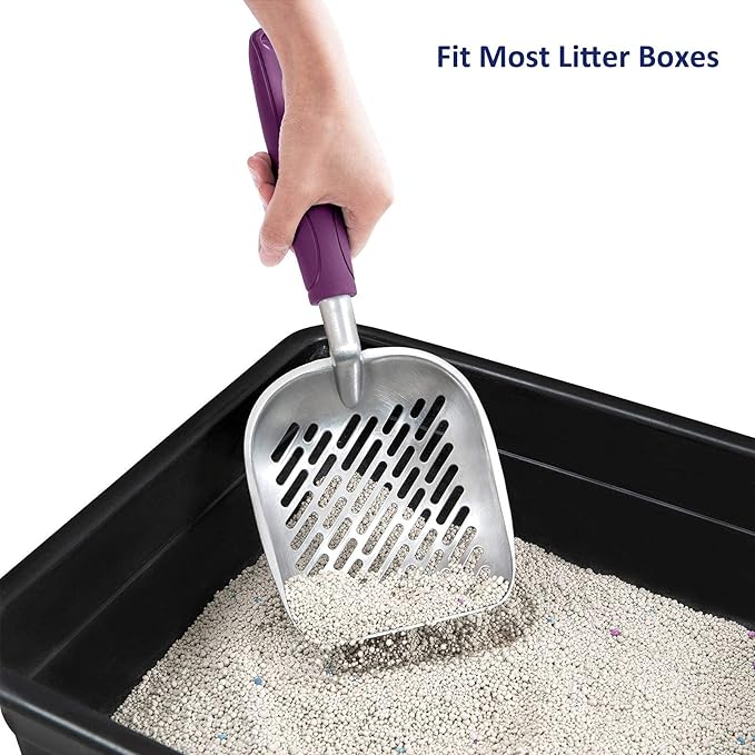 WePet Cat Litter Scoop, Aluminum Alloy Sifter, Kitty Metal Scooper, Deep Shovel - Image 5