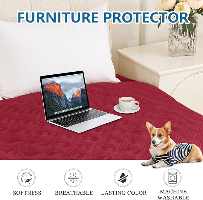 hyha Waterproof Dog Blanket, Reversible Pet Bed Blanket, Soft Sofa Couch Cover - Image 7