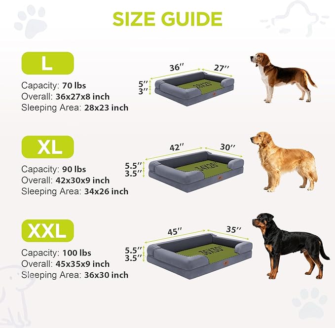 Extra Large Dog Bed, Orthopedic XL Washable Bed - Image 4