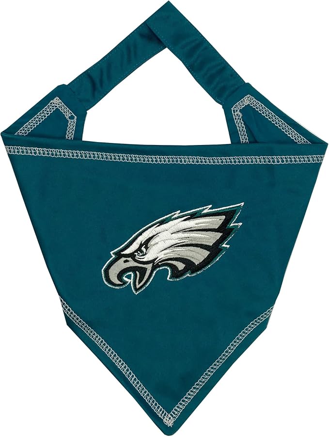 Pets First NFL Philadelphia Eagles TIE Bandana, Small/Medium. Dog Bandana Scarf by PETSFIRST