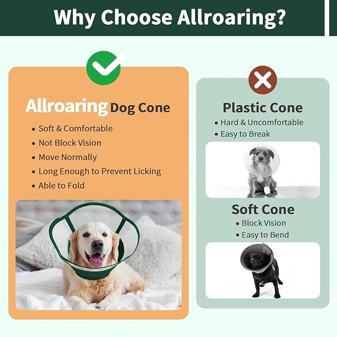 Allroaring Dog Cone Collar After Surgery, Soft Dog Cones - Image 7