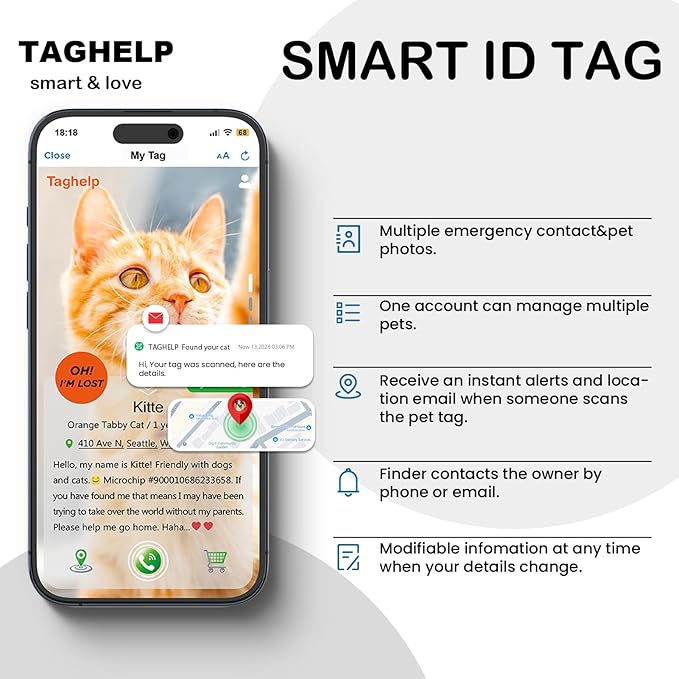 Smart QR Code Cat Collar 2-Pack, Breakaway Reflective Collar - Image 7