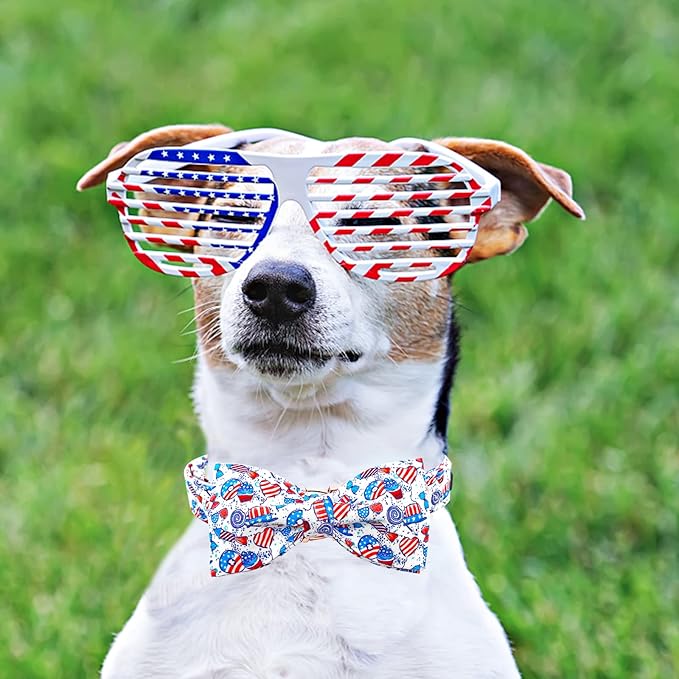Lionheart glory American Flag Dog Collar, 4 of July Dog Bow Collar Heavy Duty - Image 5