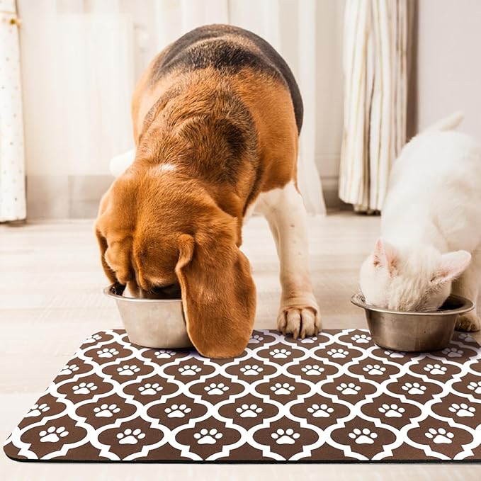Dog Food Mat 24X32 Inch Pet Feeding Absorbent Mats - Image 7