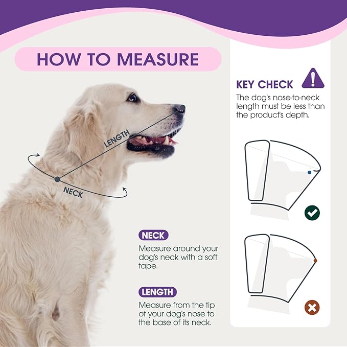 Dog Cone for Large Dogs After Surgery, Adjustable Soft Recovery Cone Collar for - Image 3