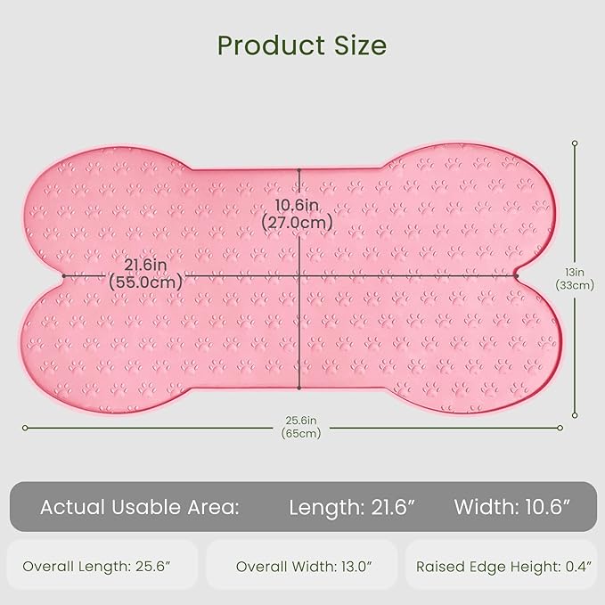 Dog Food Mat Anti-Slip Silicone Dog Bowl Mat Thicker Pet Placemat Waterproof - Image 2