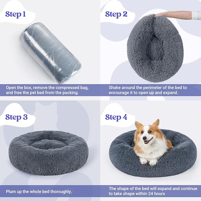 rabbitgoo Calming Dog Bed for Small Medium, 30 inches Pet Bed Machine Washable - Image 9