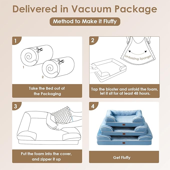 EHEYCIGA Orthopedic Dog Beds for Large Dogs, Waterproof Memory Foam Large Dog - Image 7