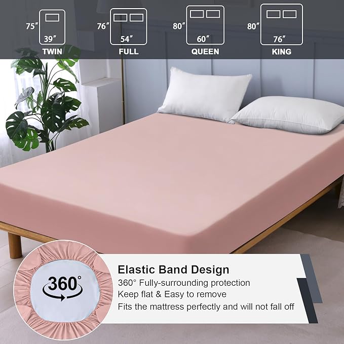 Twin Mattress Protector Waterproof, Fitted Sheet Style Breathable Mattress Cover - Image 5